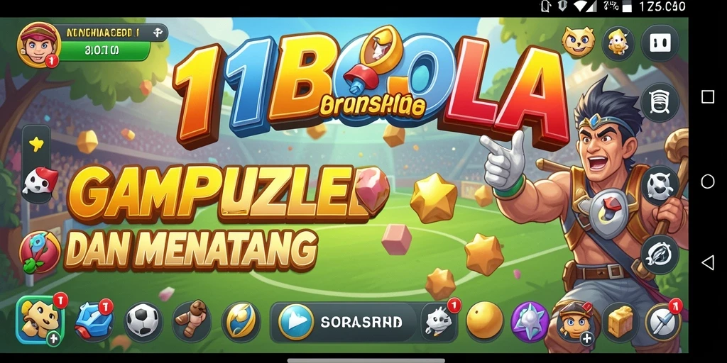 Tampilan gameplay menarik dari 11BOLA yang seru.