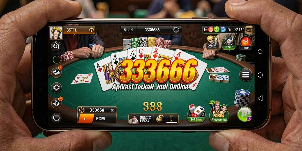 Tampilan gameplay Poker yang mendebarkan di 333666.
