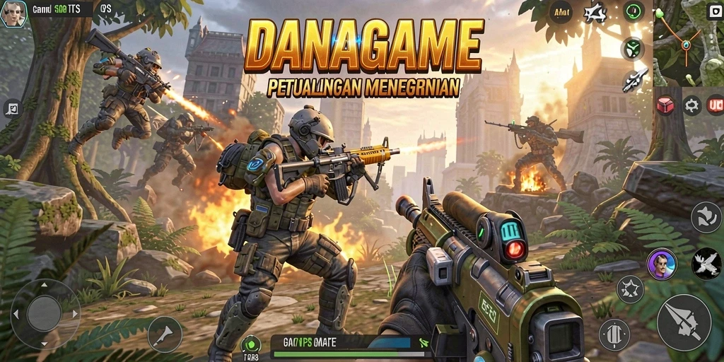 Tampilan aksi seru dalam gameplay TPS.