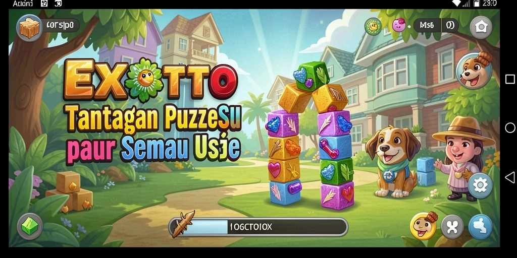 Tangkapan layar gameplay EXOTOTO yang penuh tantangan Puzzle.