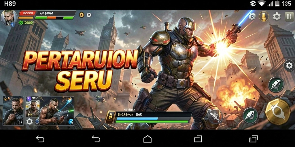 Tampilan gameplay H89 yang mendebarkan dengan aksi bertempur seru.