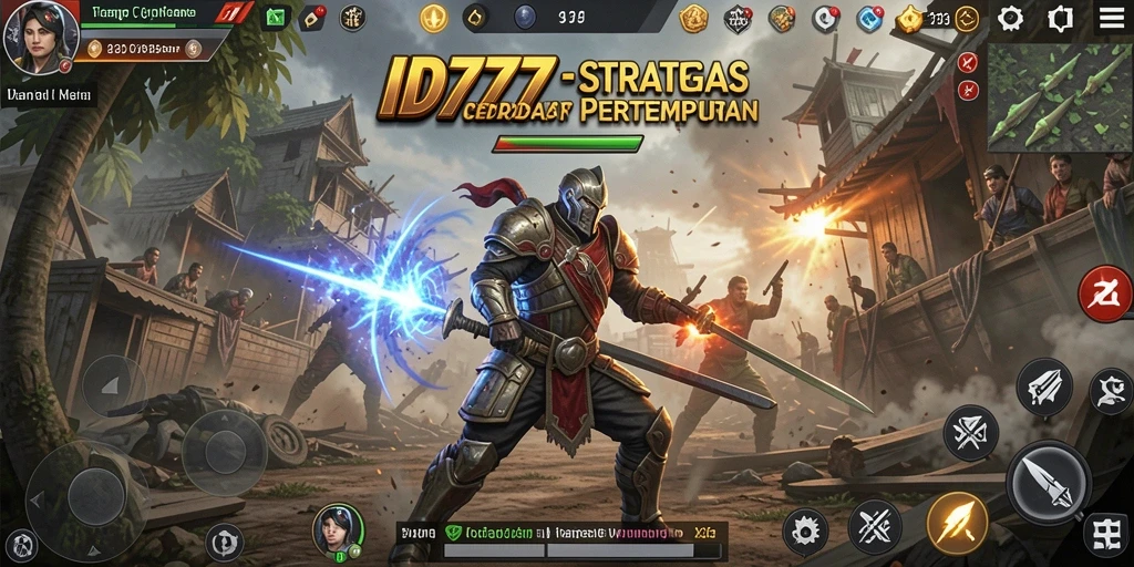 Tangkapan layar gameplay <strong>ID777</strong> menampilkan aksi strategi yang mendebarkan.