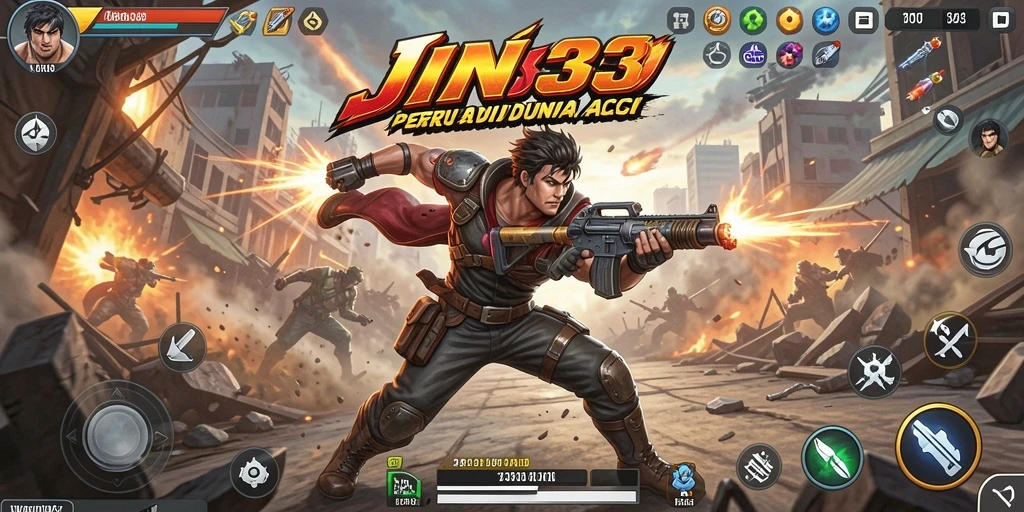 Screenshot gameplay JIN33 yang mendebarkan dan penuh aksi.