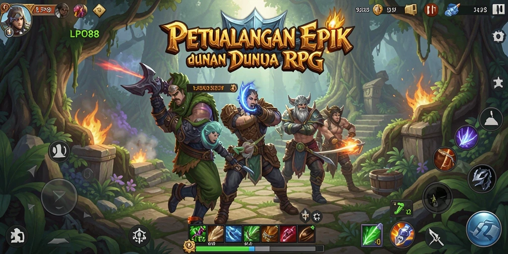 Tampilan gameplay LPO88 yang menakjubkan dengan aksi RPG yang seru.