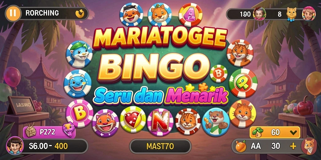 Tangkapan layar gameplay menarik MARIATOGEL yang menyajikan suasana Bingo.