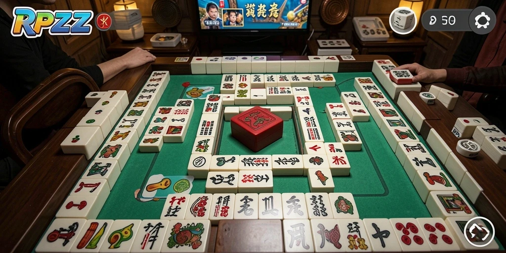 Screenshot permainan RPZZZ menampilkan tantangan Mahjong yang mendebarkan.