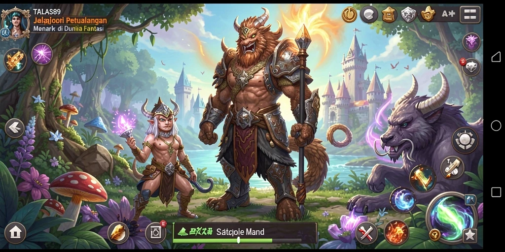 Tampilan gameplay menakjubkan dari TALAS89 yang penuh petualangan.