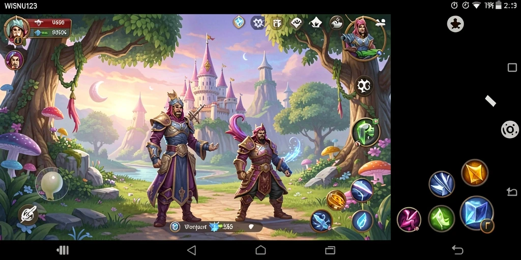 Tangkapan layar gameplay WISNU123 yang menampilkan aksi petualangan seru.