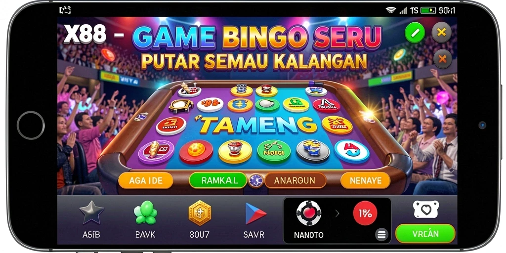 Tampilan gameplay Bingo yang menegangkan dan penuh warna.